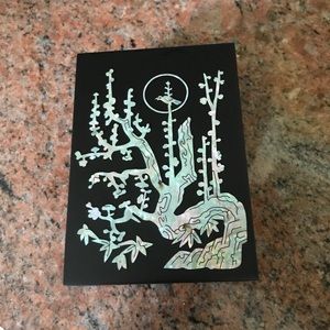 Korean Lacquer Mother of Pearl Inlaid.Flower Wall